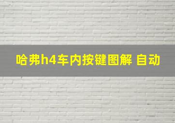 哈弗h4车内按键图解 自动